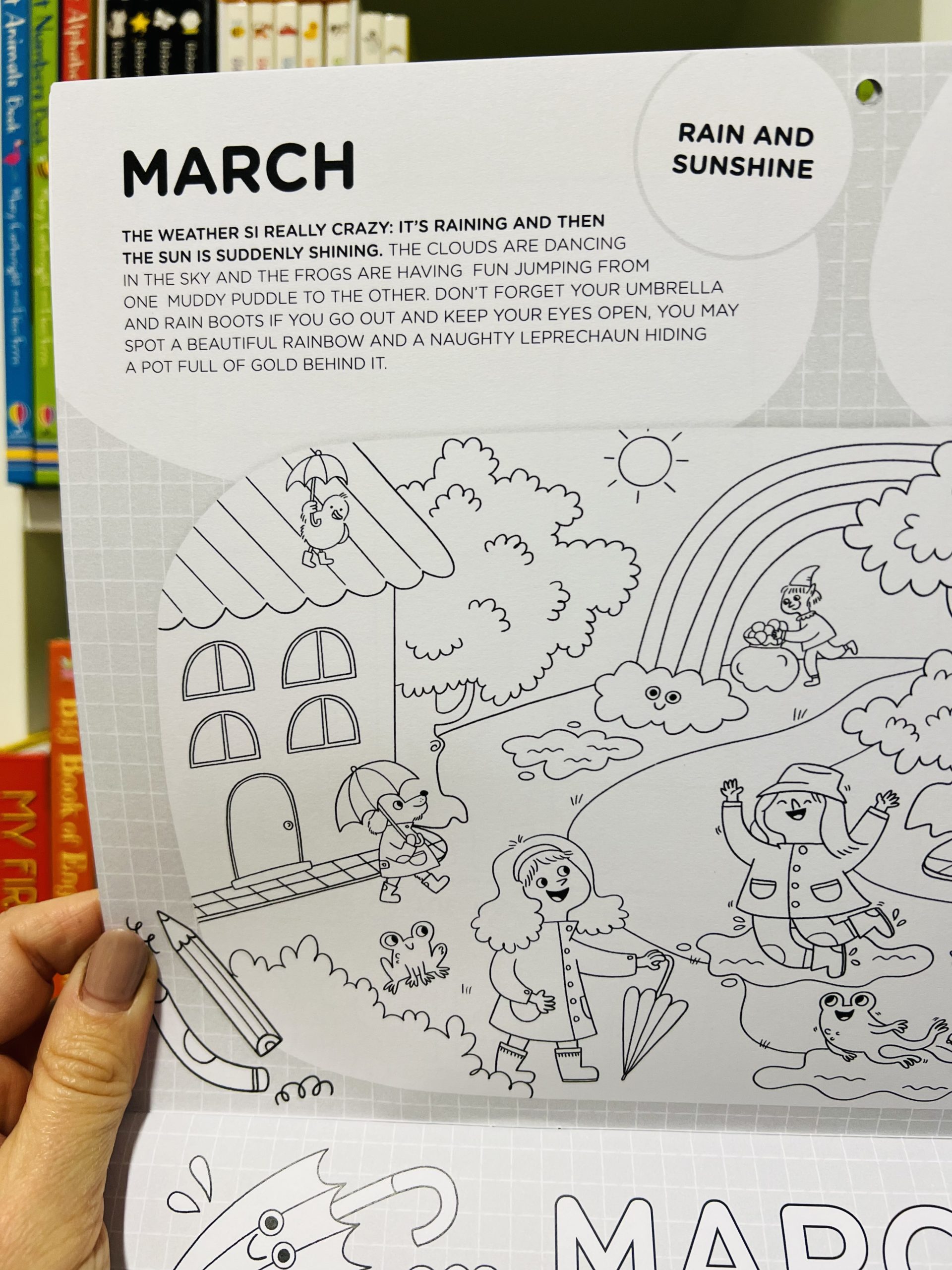 LIBRO CALENDARIO IN INGLESE DA COLORARE - immagine 4