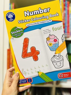 NUMBER STICKER COLOURING BOOK ORCHARD TOYS